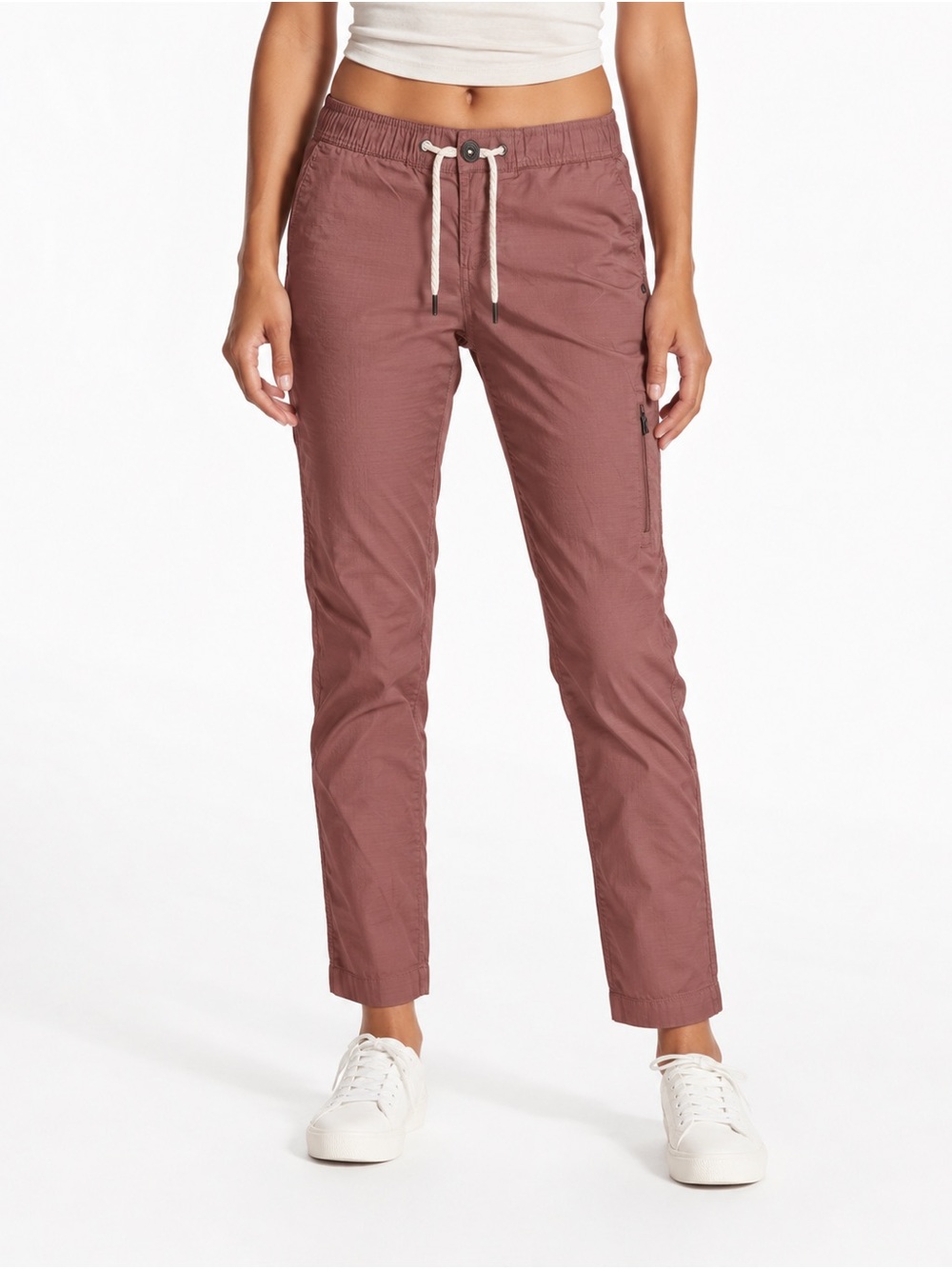 Vuori Ripstop Pants Womens M Mauve Climber Hiking Drawstring Tapered VW401